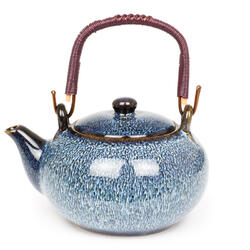 Ceramiczny dzbanek do herbaty 750 ml - niebieski